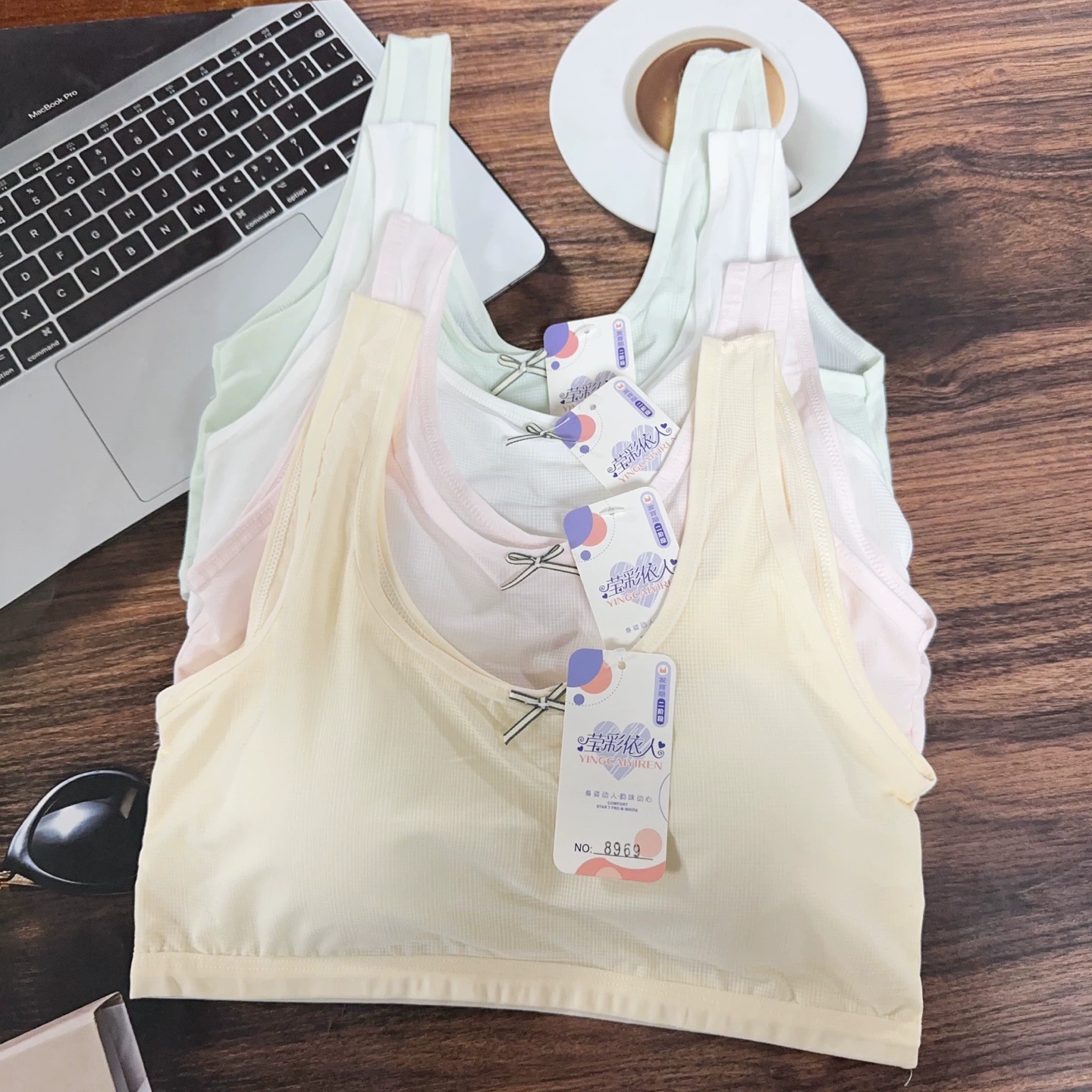 Девичий жилет нейлоновый ледяной шелк высокого класса фиксированный дышащий нижнее белье чашка