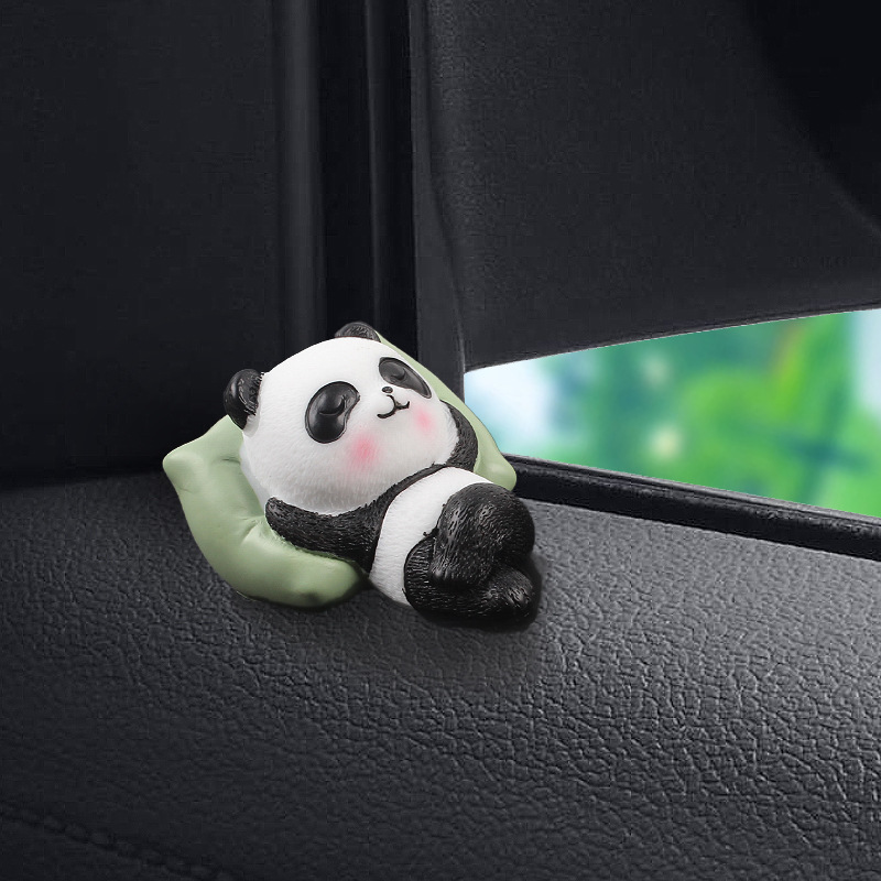 Serie de pequeños animales para dormir, decoración de coche, lindo coche de dibujos animados, consola central, accesorios de escritorio