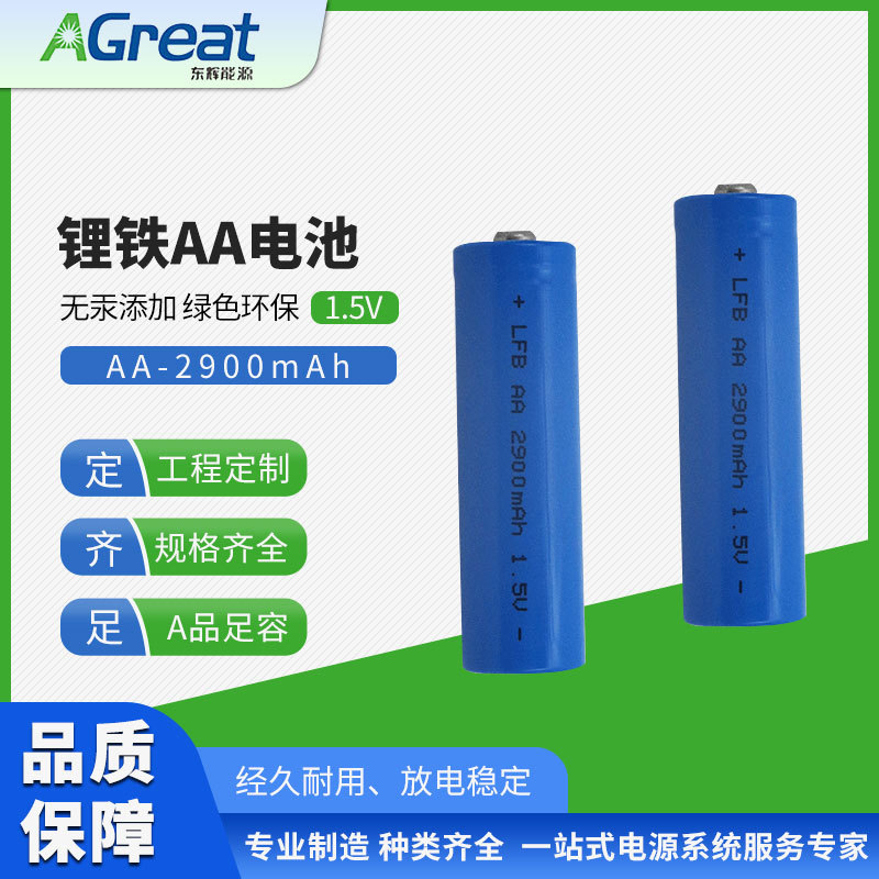 Lithium iron AA dry battery 2900mAh Net red bubble machine remote control 1.5V fingerprint lock electronic lock No.5 lithium battery