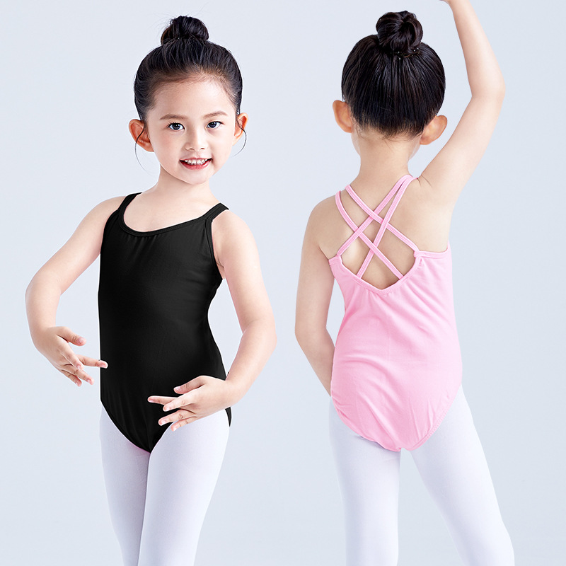 Ropa de baile para niños ropa de práctica de ballet ropa física ropa de niñas doble correa mono clasificación cerrada entrepierna ropa de rendimiento