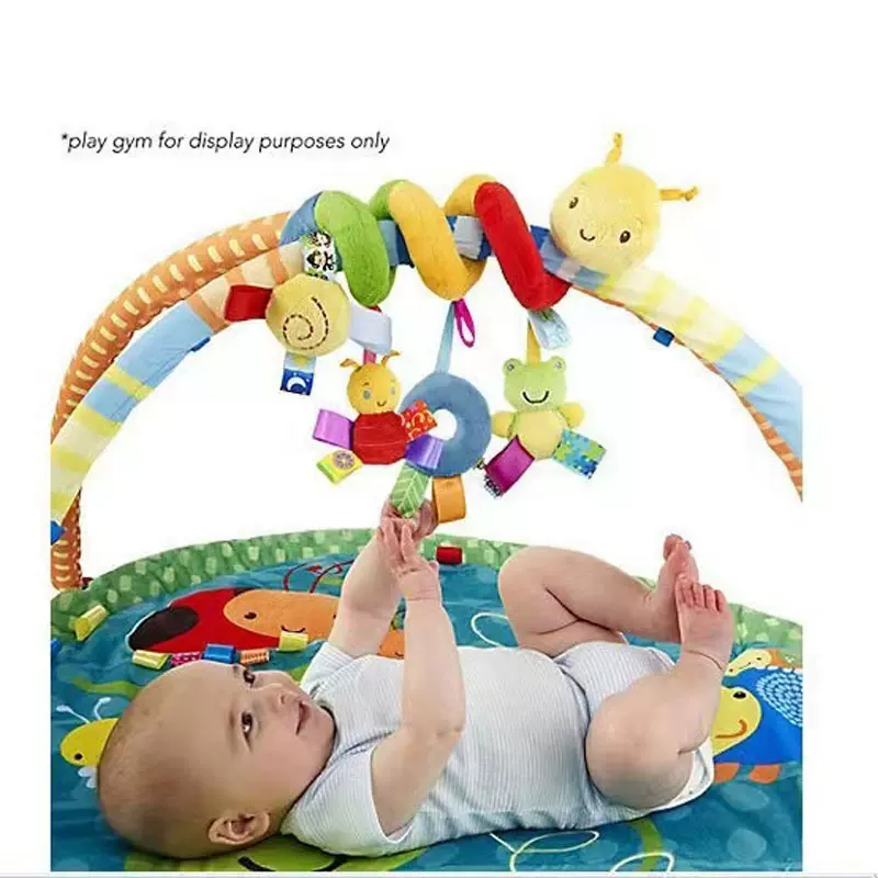 婴幼儿彩色标签床绕 床挂 标签床绕  彩标床绕并摇铃安抚毛绒玩具