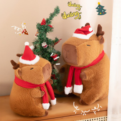 国境を越えたかわいいインターネット有名人のホットスタイルクリスマスカピバラぬいぐるみクリスマス人形子供の誕生日プレゼント卸売
