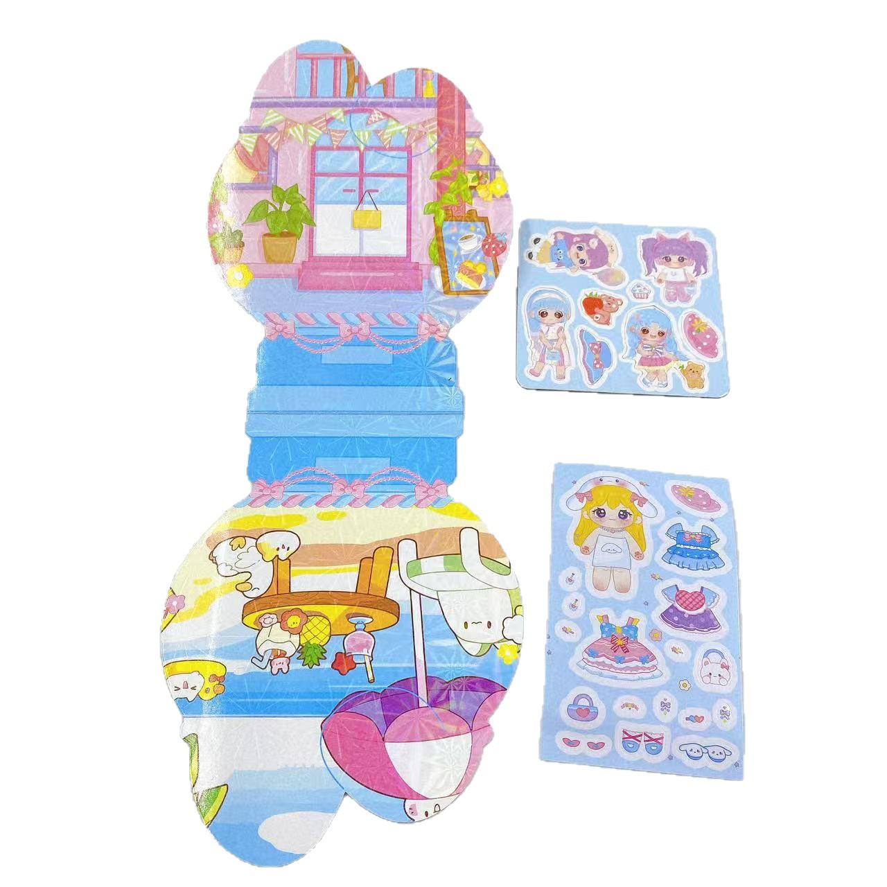 Pegatinas de cambio de absorción de dibujos animados paquetes de paisaje hechos a mano DIY pegatinas set al por mayor niños diy2 yuan al por mayor
