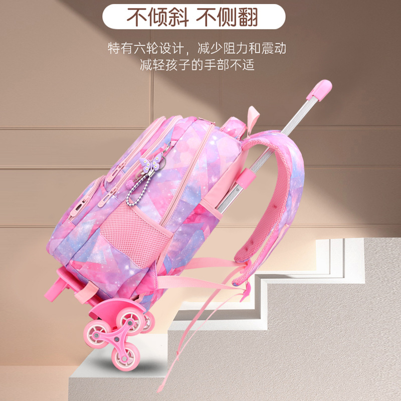 Peces naturales nueva mochila trolley conjunto de tres piezas estudiante de la escuela primaria hombres y mujeres de gran capacidad mochila de moda entrega popular