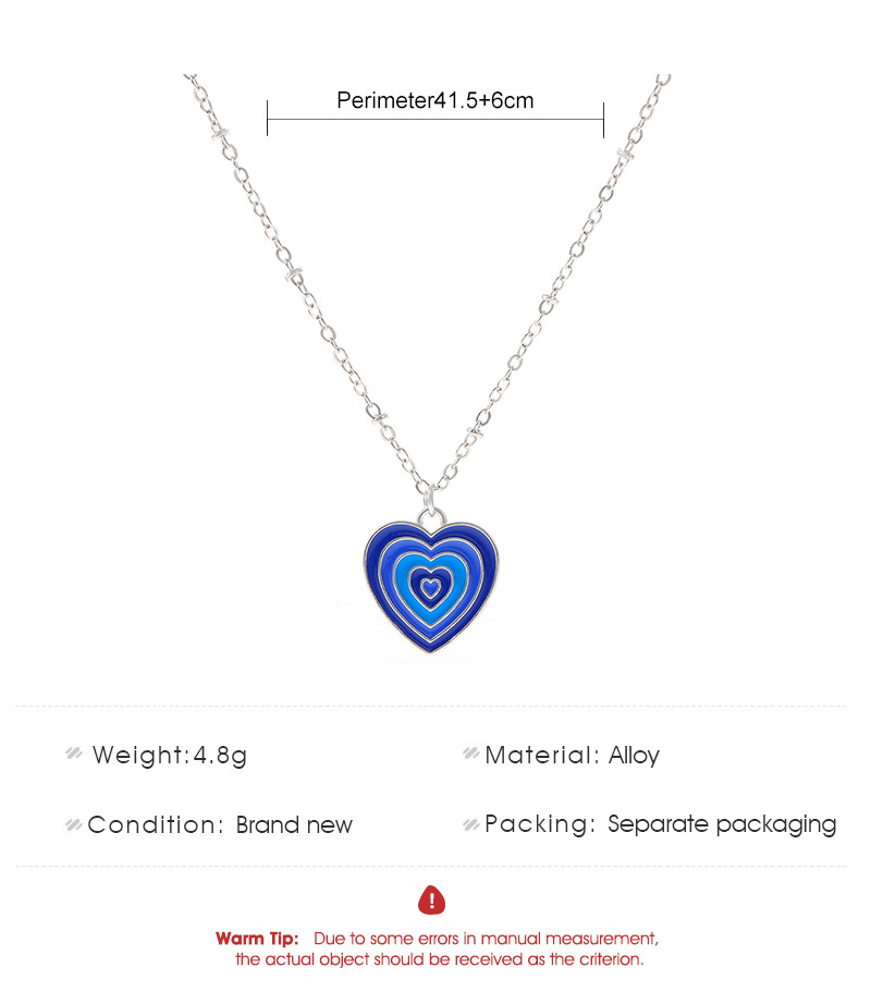 8g Weight Retro Heart Shape Alloy Enamel Women's Necklace