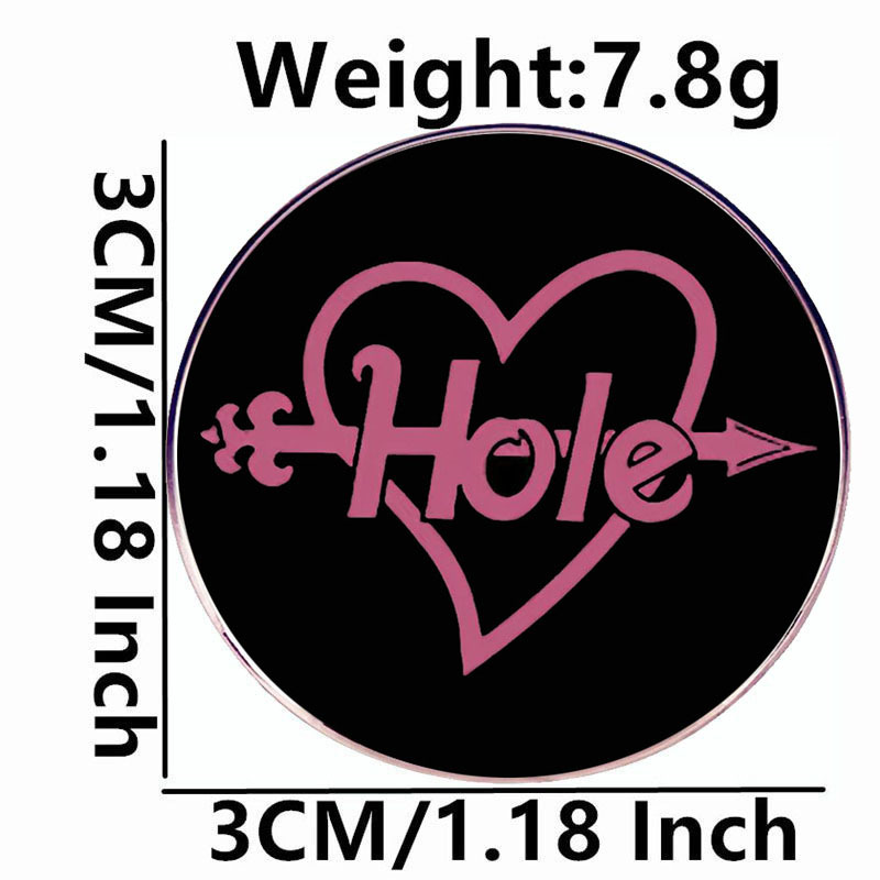 홀 동굴 밴드 브로치 대체 록 음악 핀 배지 금속 합금 배지 액세서리