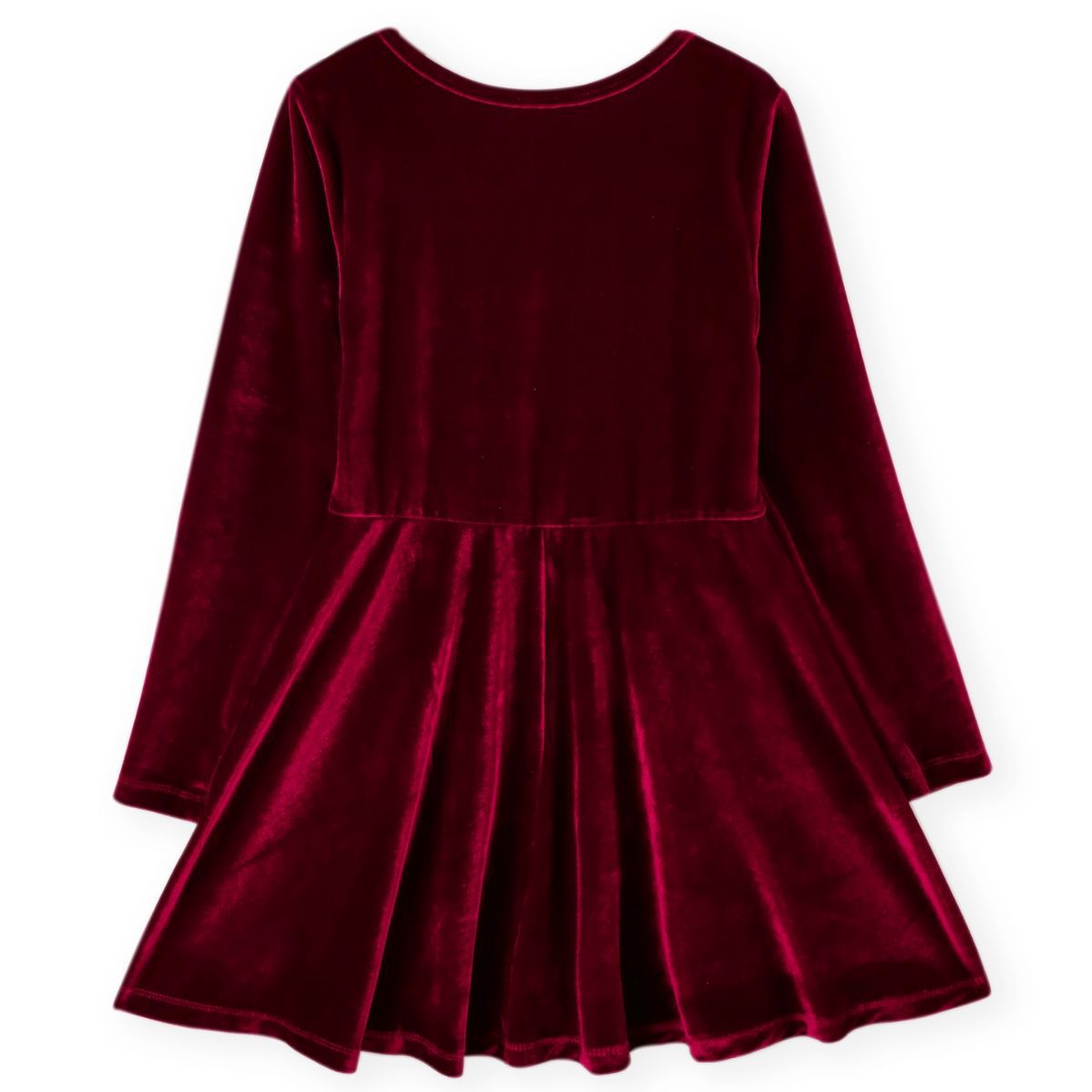 Robe en velours à manches longues pour filles, couleur unie, à volants, de couleur unie, de taille moyenne à grande, produite pour le compte, nouvelle collection populaire, prix spécial_voghion.com