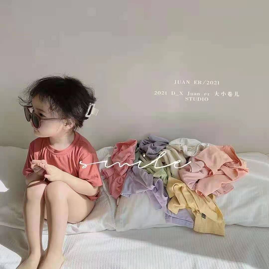 2021儿童夏季新款薄款面膜T恤男女童短袖上衣|ms