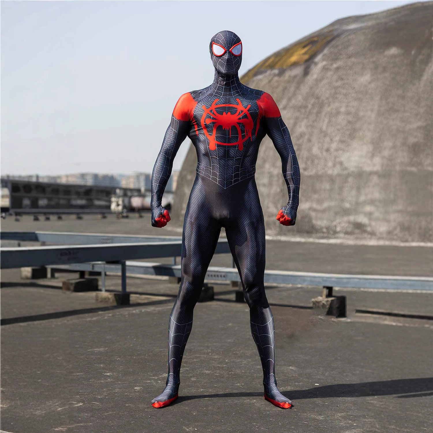 Parallel Universe 2 New Era Miles Little Black Spider Miles Morales. Beyond Spider Poetry Model Costume