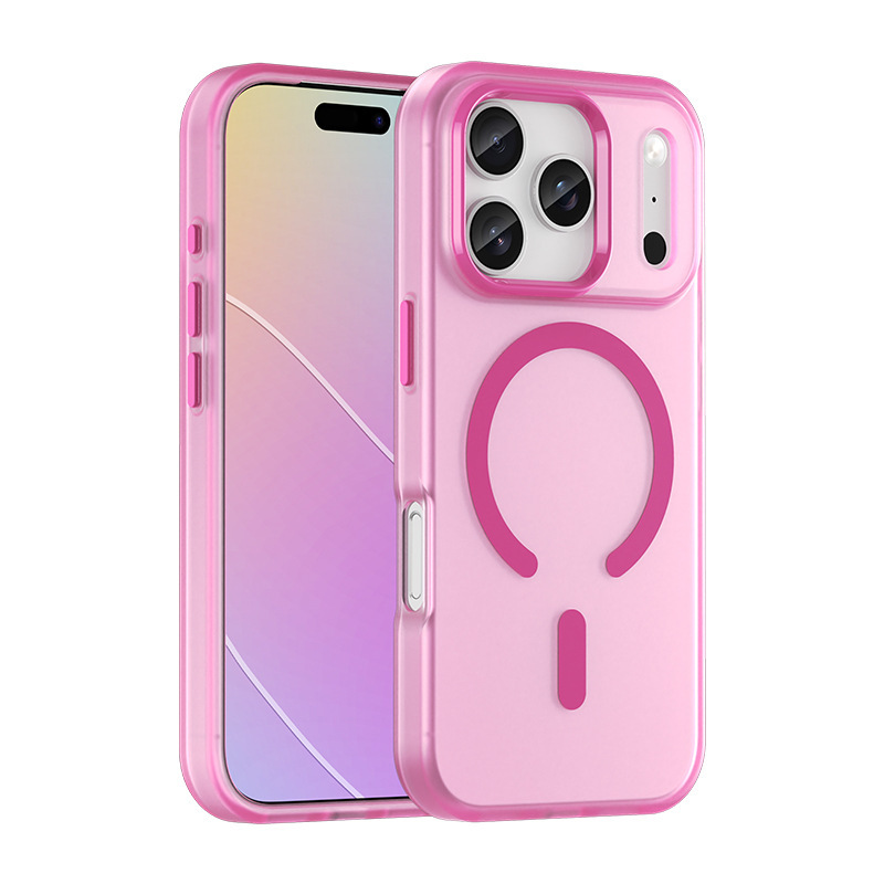 新型iPhone17用スマホケース TPU一体型 マット肌触り マグネット式 16pmスマホケース|undefined