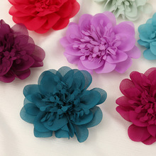 手工9cm雪纺花朵服饰配件花朵花芯diy发饰服装辅料配件现货批发