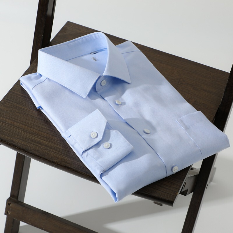 H Cut Label! Spring and Autumn 2025 New Men's Skin-Friendly, Smooth, Breathable and Comfortable Long-Sleeved Pure Cotton Casual Long-Sleeved Shirt