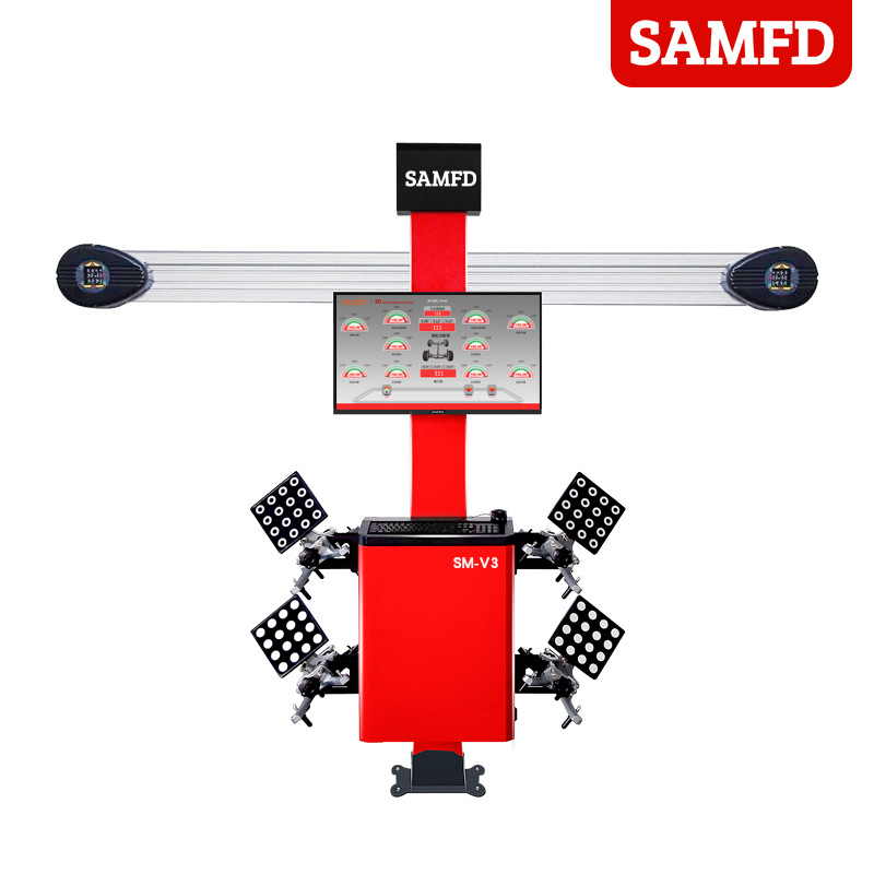 Equipo de posicionamiento de las cuatro ruedas del automóvil SAMFD Localizador de las cuatro ruedas 3D Datos precisos Actualización gratuita