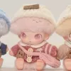 White bear hat + pink striped sweater + pink B bag