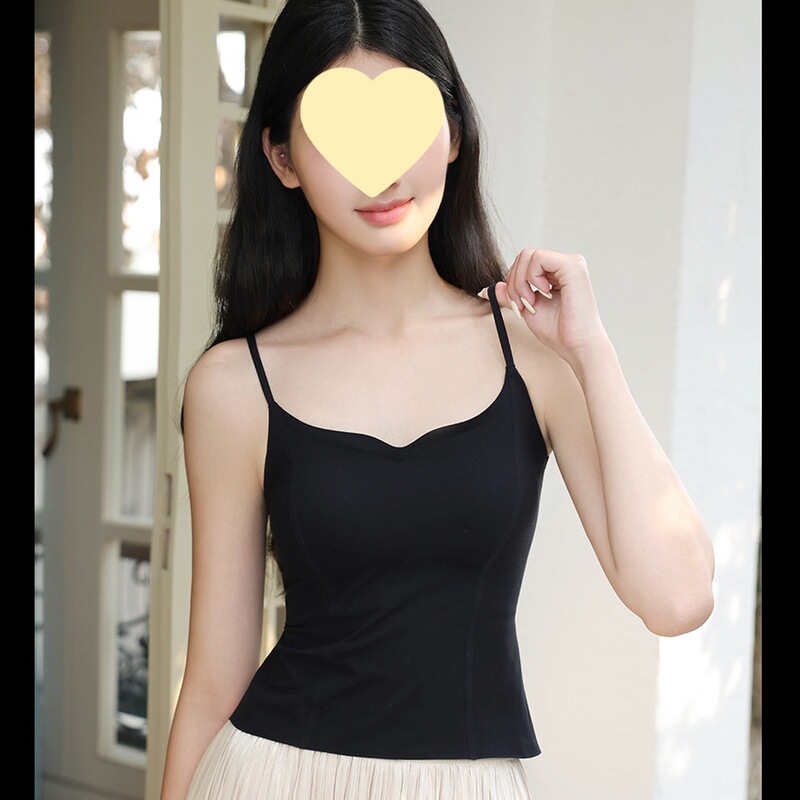 Helen Collar Seamless Brushed Long Strap Rice Skin Liquid Foundation Skin Milk White Black