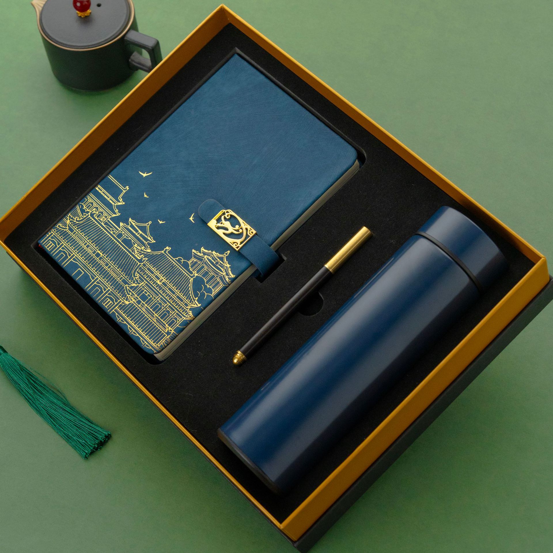 Guochao caja de regalo de notebook puede personalizar logotipo de impresión corporativa regalos de negocios para el personal del cliente