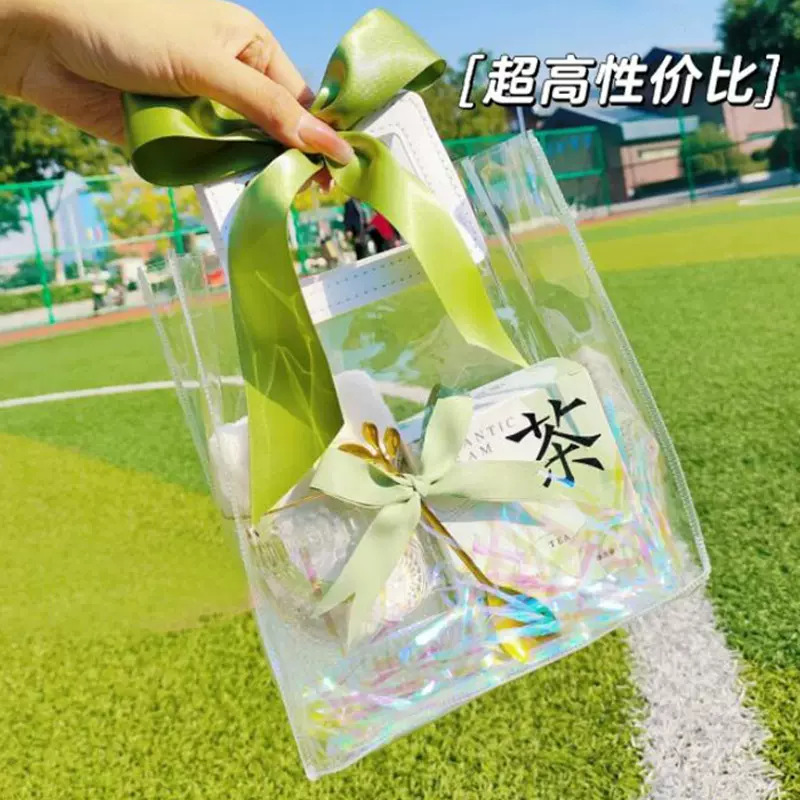 迷你精致小礼品袋高级感透明手提袋生日礼物袋结婚伴娘伴手礼袋子