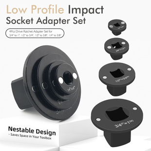 �Ӽ�݆�m����4���� Low Profile Impact Socket Adapter Set
