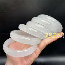 水墨丹青玉镯批发冰灰水墨玉玉石镯子冰翠白月光玉石手镯直播货源