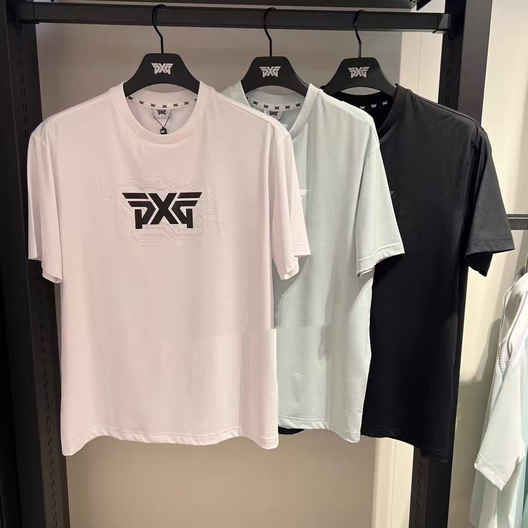 Golf Men's Round Neck Men's Fashionable Casual Short-Sleeved Sports Functional Cotton Fabric Refreshing Breathable Top