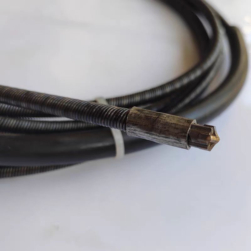 tubo de draga alambre resorte sólido eje sin costura alambre de acero profesional a través de cemento bloque de vidrio escoria aleación de acero perforación tubería de drenaje