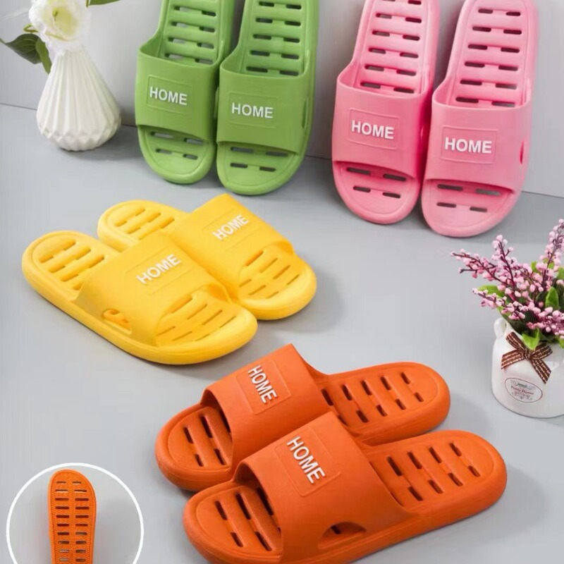 Supermarket Couple Style Bathroom Slippers Wholesale Non-slip Quick-drying Bathroom Leaking Ladies Slippers Swimming Pool Bathhouse Flip Flops