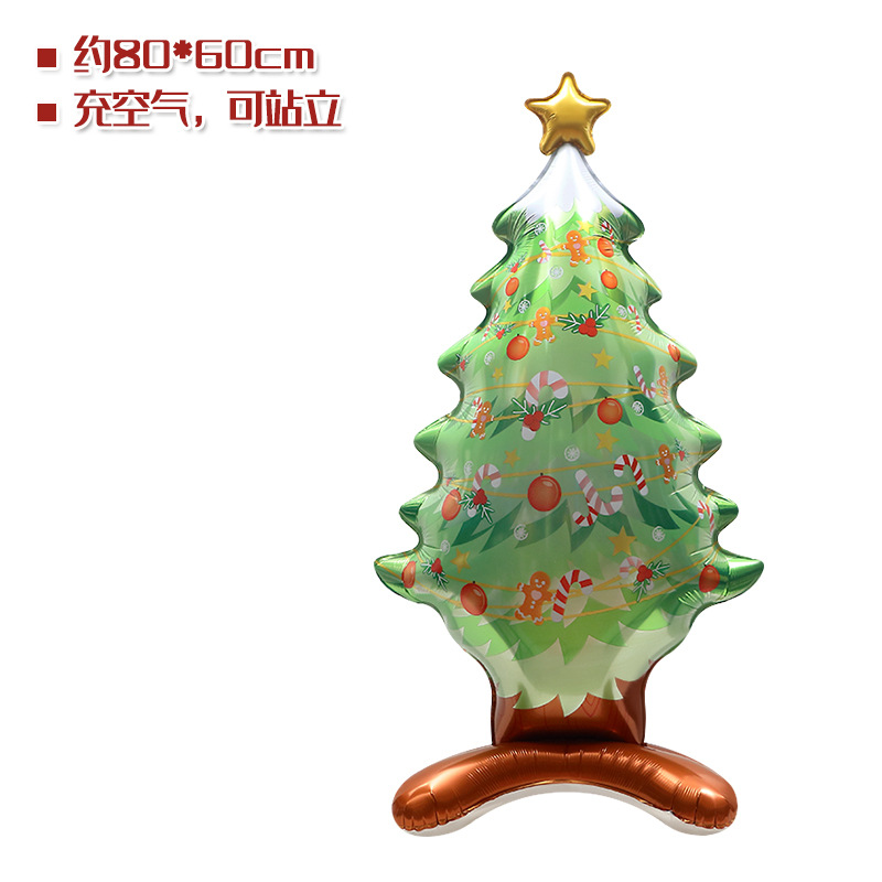 Ventana de Navidad accesorios de decoración de juguete globo 4D de pie de Navidad Viejo hombre Reno árbol de Navidad Super gran globo