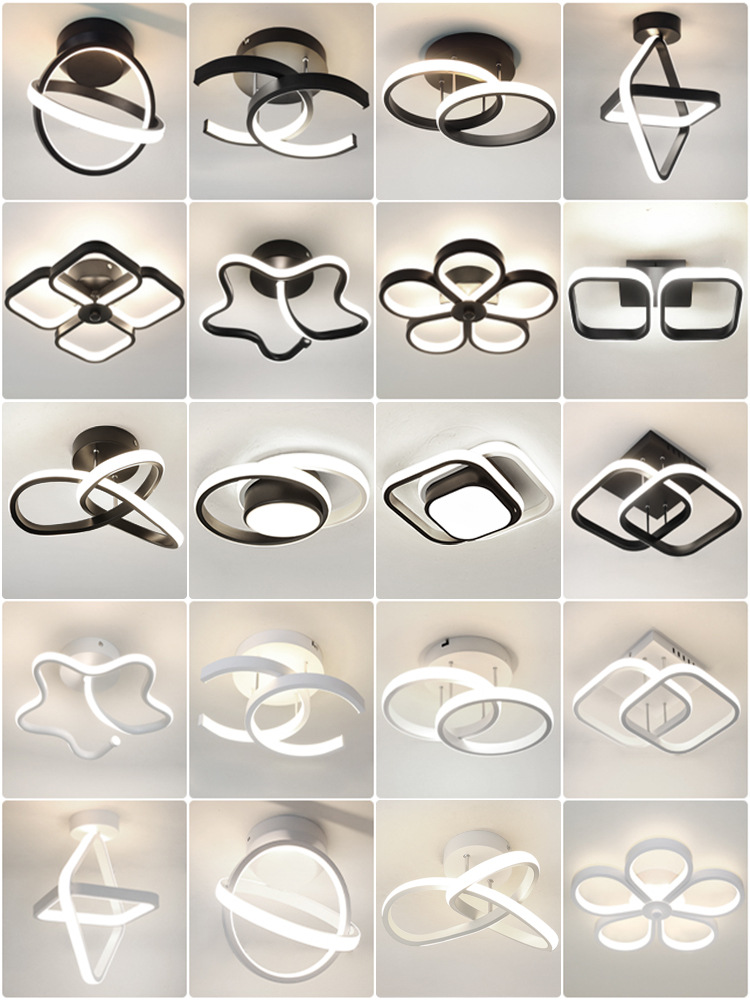 北歐創意入戶過道吸頂燈現代簡約led走廊玄關衣帽間樓梯陽檯燈具