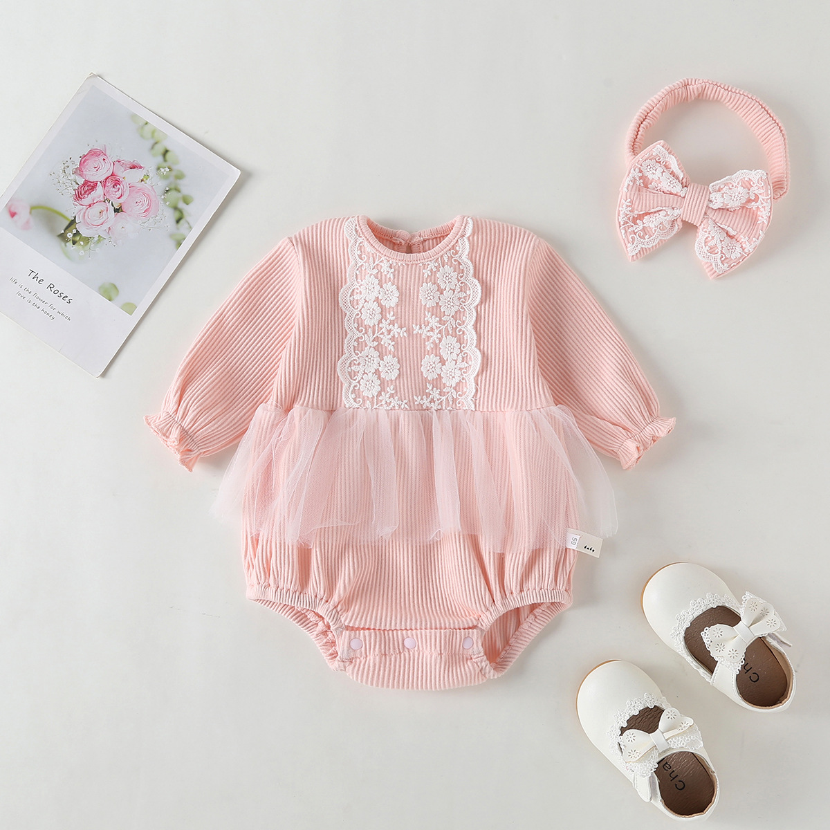 Casual Classic Style Solid Color Cotton Baby Rompers display picture 7