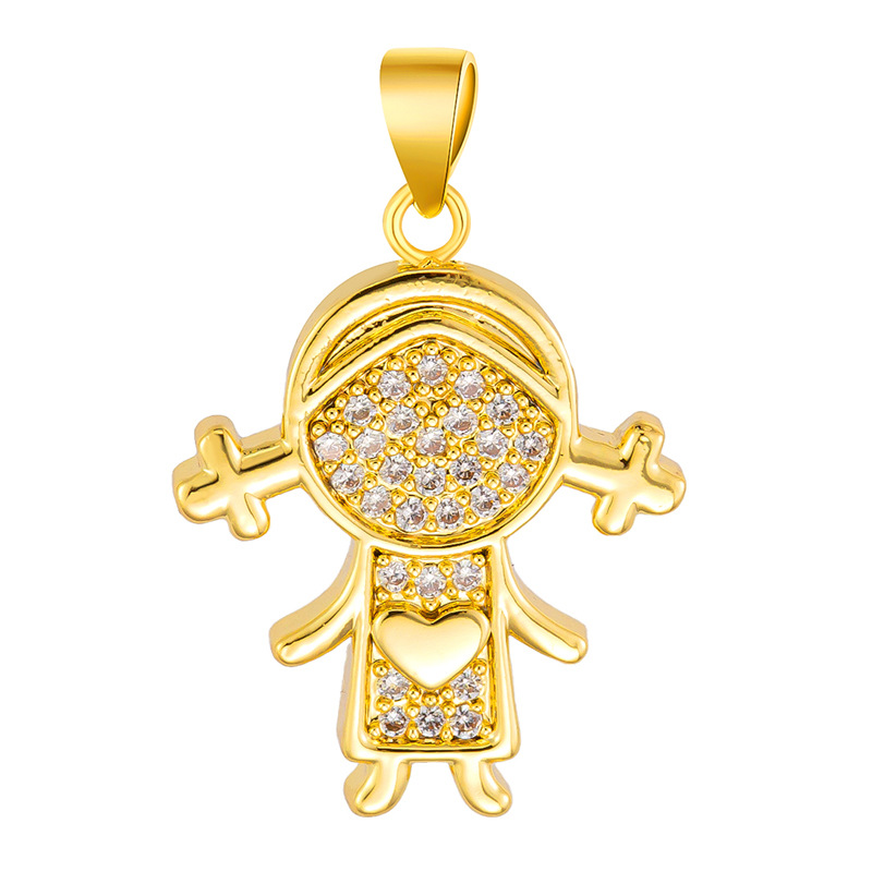 Colgante de cobre micro incrustado Gufasha oro goteo de aceite perlas de transferencia DiDi con perlas de acessorios de perlas huecas fábrica de perlas al por mayor