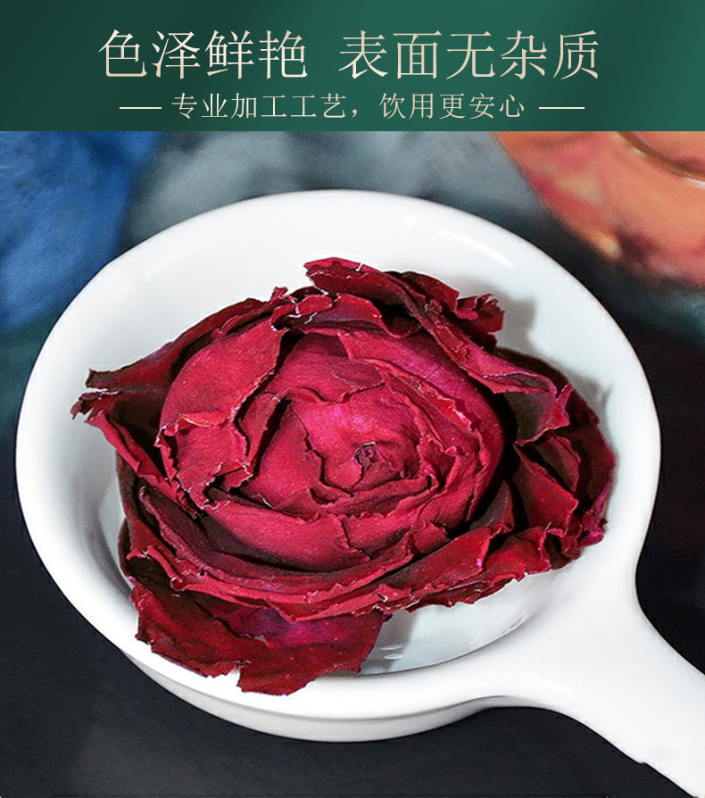 Yunnan Mo Hong Rose Bud Tea Mei Gui Hua 500g Bag Dried Rose Crowns for Brewing in use