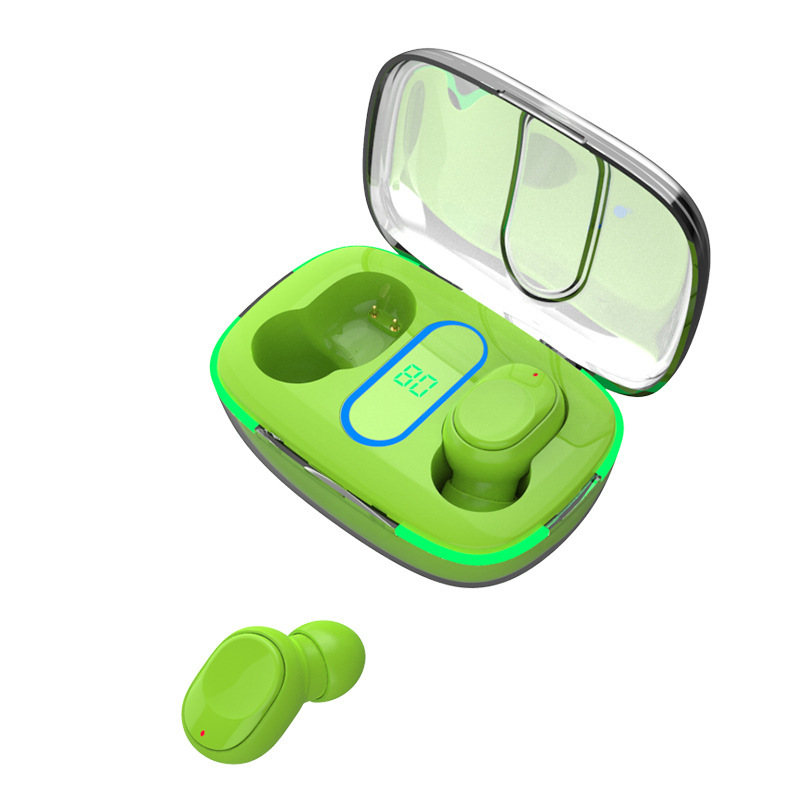 Transfronterizo nuevo Y90 auricular Bluetooth inalámbrico pantalla digital transparente almacén diseño cuatro colores opcional de una sola pieza de entrega