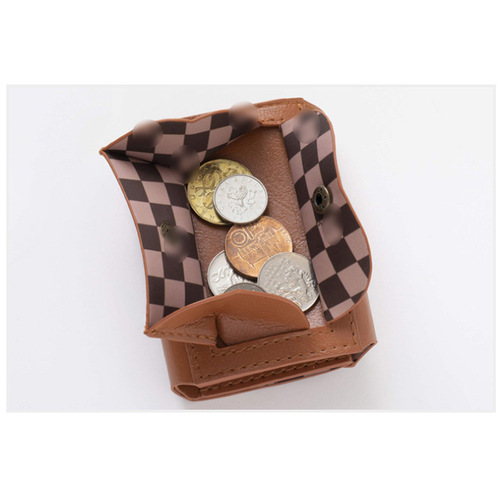 Japanese magazine appendix coin purse embossed fashionable men's and women's tri-fold pu leather short portable wallet cartoon cute