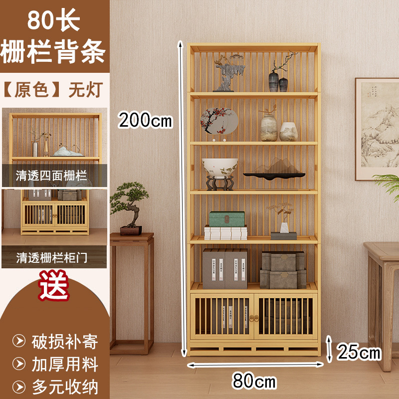 中国風の博古棚バックストリップティーディスプレイキャビネットティーセットラックティールーム背景壁文具収納ラックマルチ宝閣キャビネット|undefined