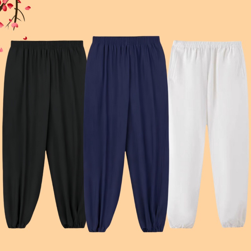 太极服裤子戏曲灯笼裤道士服装配套裤子居士服装裤子晨练武术裤子|ru
