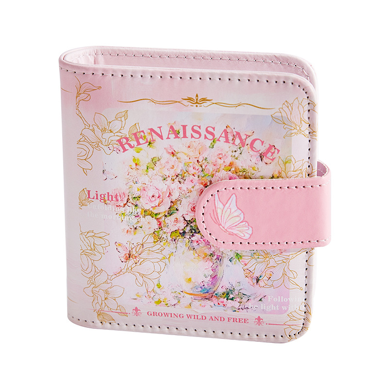 Pintura al óleo retro Cuero Primer palacio Libro de tarjetas de cuadrícula Álbum de 3 pulgadas Polaroid Star Tarjeta pequeña Álbum de almacenamiento de fotos Álbum conmemorativo