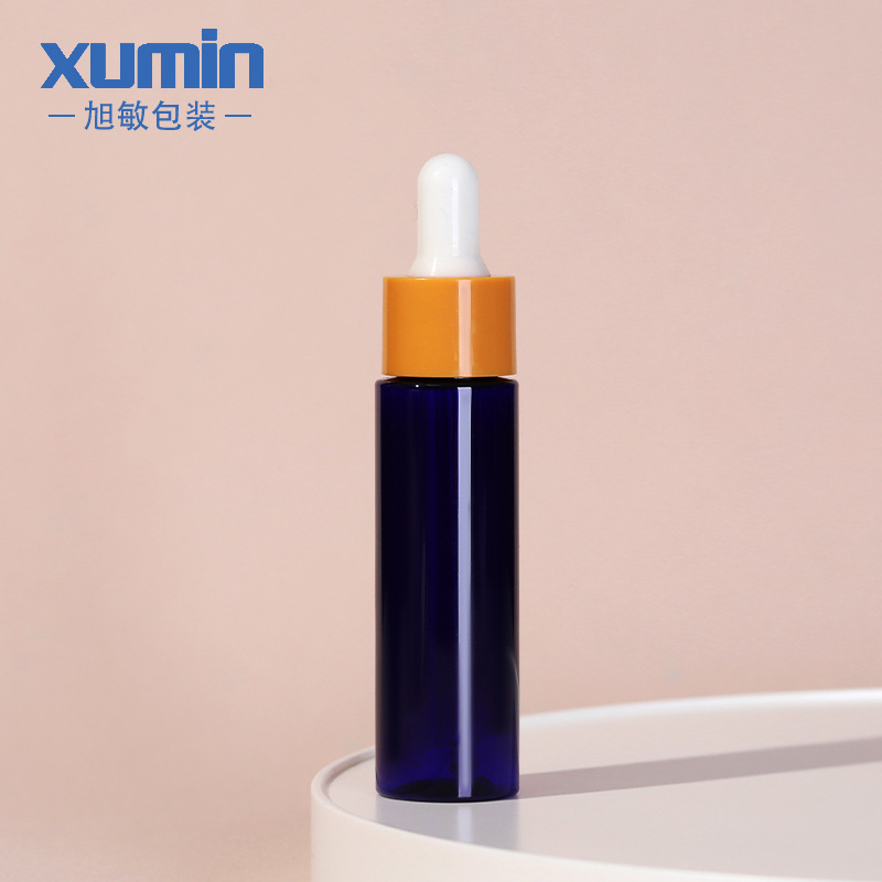 Xumin embalaje 30mlPET botella cuentagotas azul pequeña capacidad sub-botella color macaron esencia botella líquida image 10