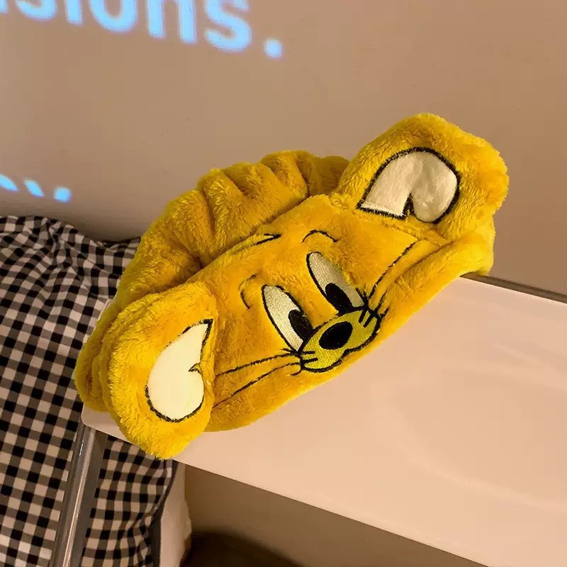 Caricatura verde rana correa de cabello mujer nuevo lindo gran ojo correa de cabello lavar la cara correa de cabello máscara de Navidad tocado