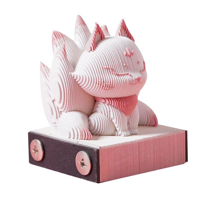 [Venta caliente diez] Notas tridimensionales en 3D, tallas de papel, modelos creativos de calendario cultural y creativo, notas adhesivas de alto valor