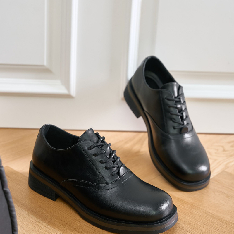 2025 British Style Derby Shoes Versatile Business Formal Square Toe Shoes Cleanfit Height-Increasing Casual Fashion Leather Shoes 2025 British Style Derby Shoes Versatile Business Formal Square Toe Shoes Cleanfit Height-Increasing Casual Fashion Leather Shoes