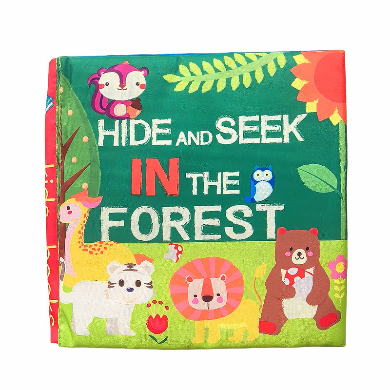 Libro de tela de cola Gbee libro de tela de bebé a prueba de lágrimas libro de tela de bebé ilustración tridimensional educación temprana libro de tela juguetes para bebés