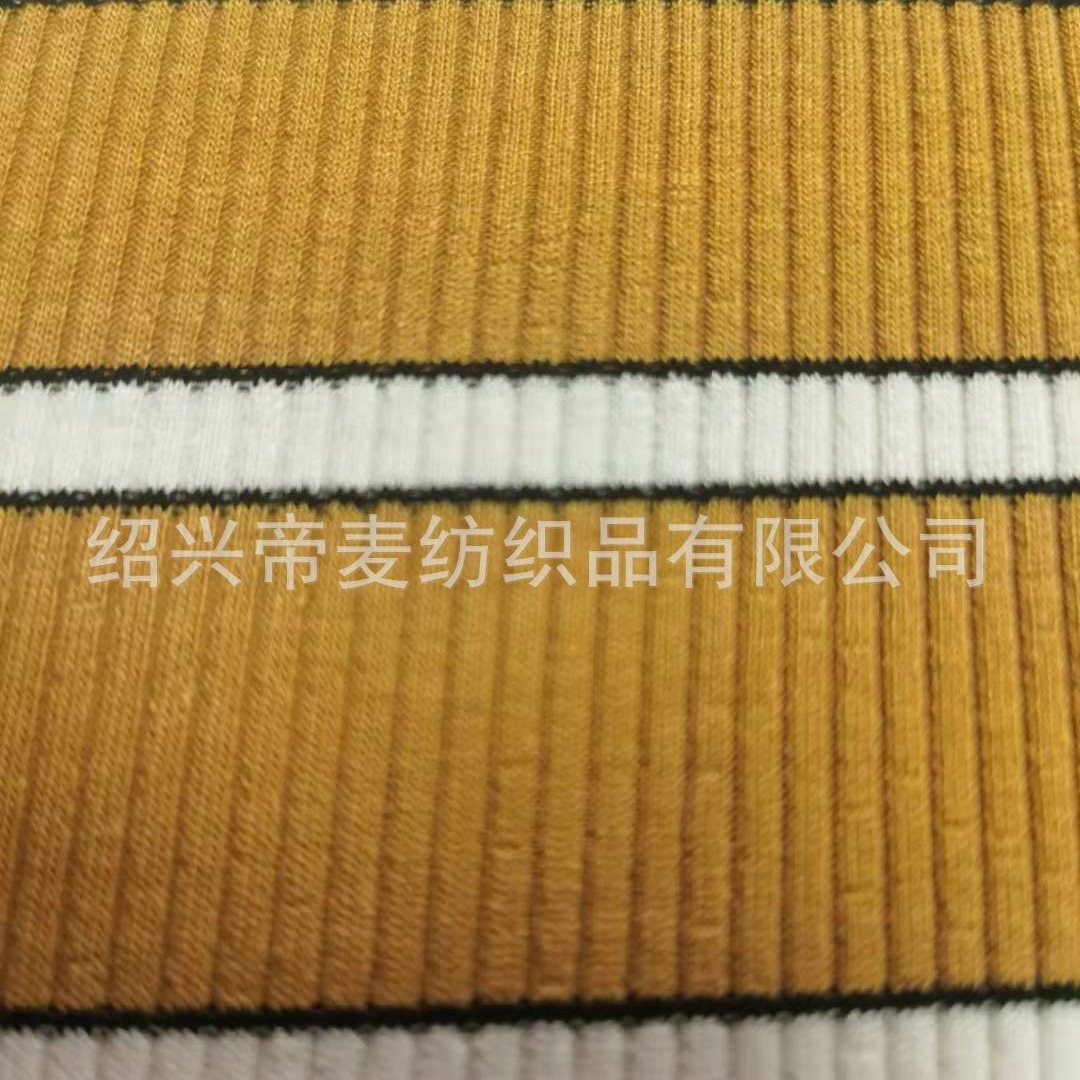 粘氨螺纹春夏秋季流行色织条女装