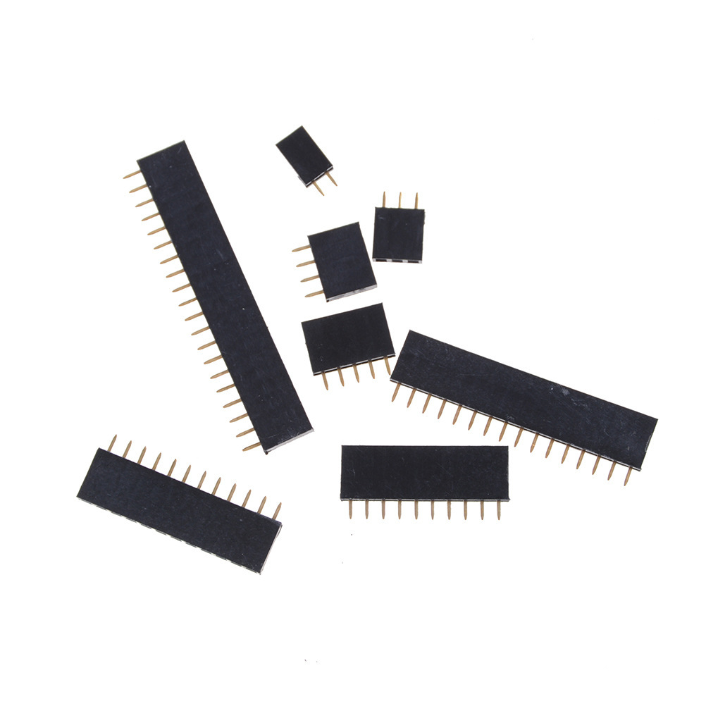 2.54MM间距 排母 单排母 排针插座 1*2P3P4P5P6P7P8P10P12P--40P