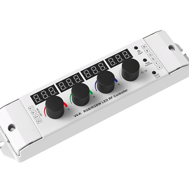 12–24V DC 4-канальный *4A RF+ поворотный RGB/RGBW контроллер V4-K
