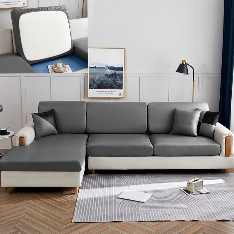 Stretch Waterproof Imitation Leather Technology Cloth Sofa Cushion Cover Pillow Cover Anti-Cat Scratch Technology Cloth Sofa Cushion Sofa Cover