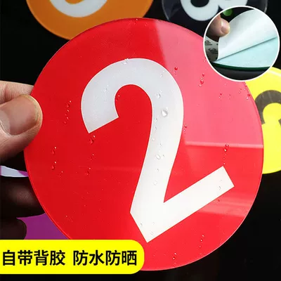 Warning sign for dining tables, self-adhesive, waterproof