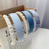 Sponge headband from pearl, universal set to go out for face washing, wholesale