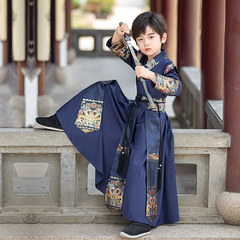 Boys Hanfu 2024 Spring and Autumn New National Style Children's Ancient Costumes Ancient Style Handsome Chivalrous Chinese Performance Suits Wholesale