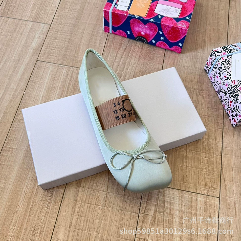 High-Version MIU Bow Ballet Flats for Women - Lightweight Mary Jane Shoes for Spring and Autumn