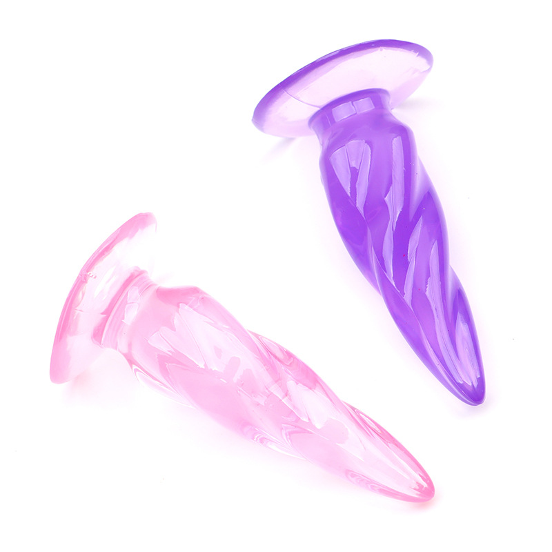 Crystal Anal Plug Bead Strip, Purple TPR Training Toy for Adults — detail image 7